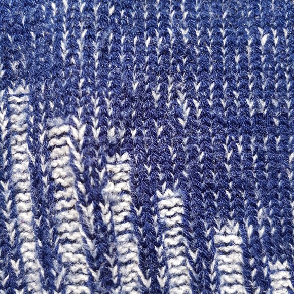 Vintage Blue Ski Sweater Blue Wool Coogi Style Sweater Mockneck Jump Blue Size L - Picture 8 of 10